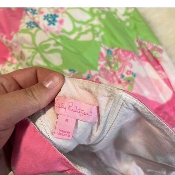 Lilly Pulitzer Garden Party Patch Dress, floral strapless size 6 - Picture 2 of 3